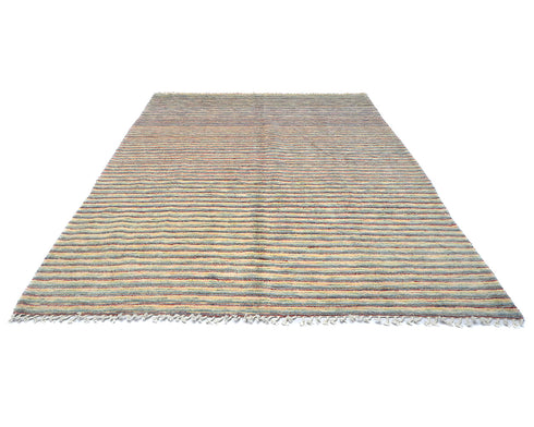 8x10 Moroccan Multicolor Hand Woven Wool Area Rug